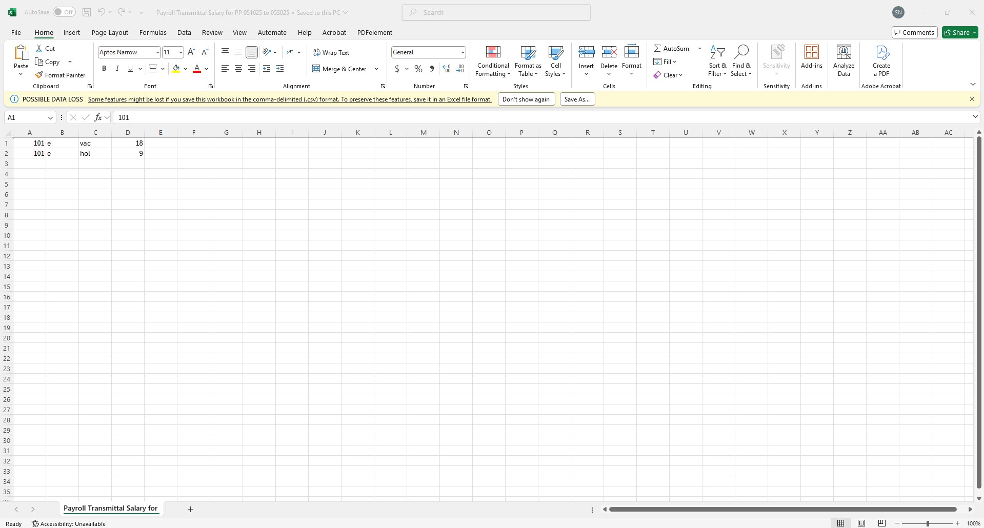 payroll transmittal for paylocity upload (salary)